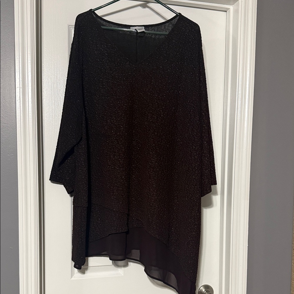 Catherines Dark Brown Asymmetrical Tunic
